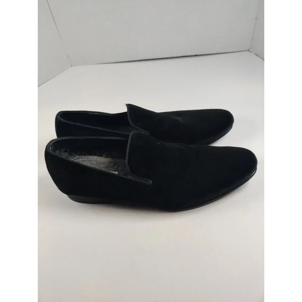 Steve Madden Men's Velvet Loafers Size 9.5 Black Slip-On